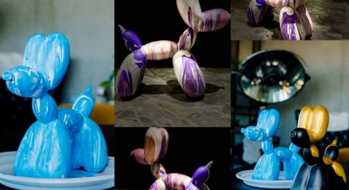 Постер Роспись собачки Ballon Dog с видом на Аврору Постер Роспись собачки Ballon Dog с видом на Аврору