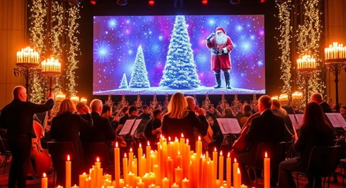 Постер Новогоднее шоу саундтреков при свечах с АСО-оркестром