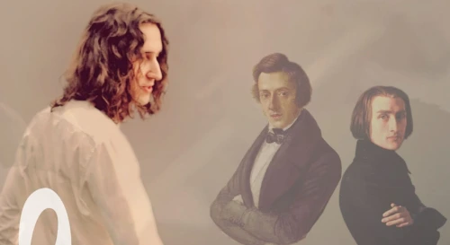 Постер «Титаны романтизма». Концерт произведений Ф. Листа и Ф. Шопена. За роялем Максим Чекмарёв