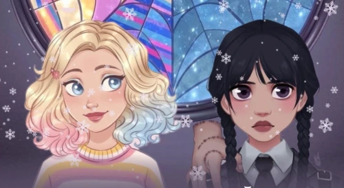 Постер УЭНЗДЕЙ - новогодний спектакль