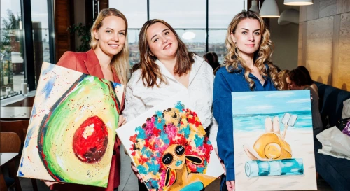 Постер Арт-вечеринка  Artvibes. Рисуем акрилом на холсте в ресторане Сплетни Бар Анны Асти