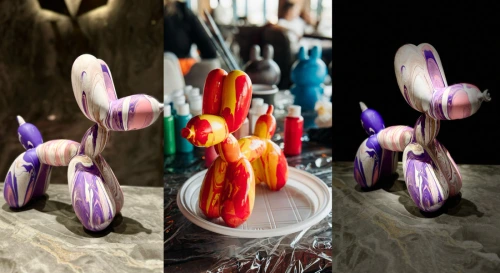 Постер Роспись собачки Ballon Dog в ресторане "Be Italian"