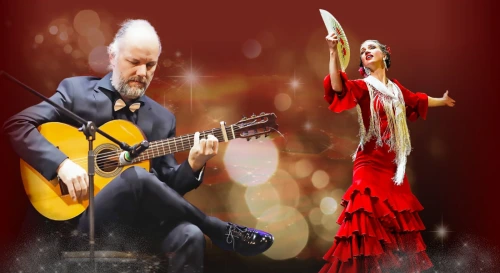 Постер Фламенко — гитара — танец: FLAMENCO FAMILIA в Музее Ностальгии во дворце на Невском — вечеринка с фуршетом