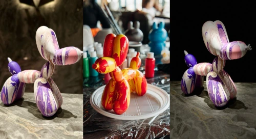 Постер Роспись собачки Ballon Dog в ресторане Сплетни Бар Анны Асти от Артвайбс