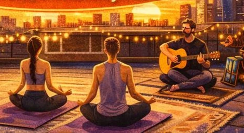 Постер One Pulse Festival на крыше