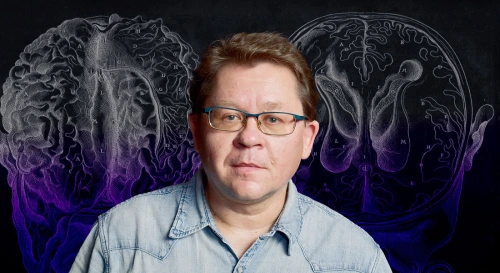 Постер Алексей Решетун. Строение мозга человека.