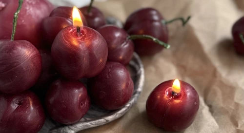 Постер 🍒 Мастер-класс «Свеча-вишня»